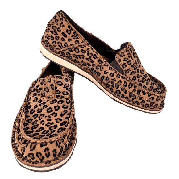 Ariat Cruiser Likely Leopard 7 Slip On Comfort Shoes - Picture 1 of 11